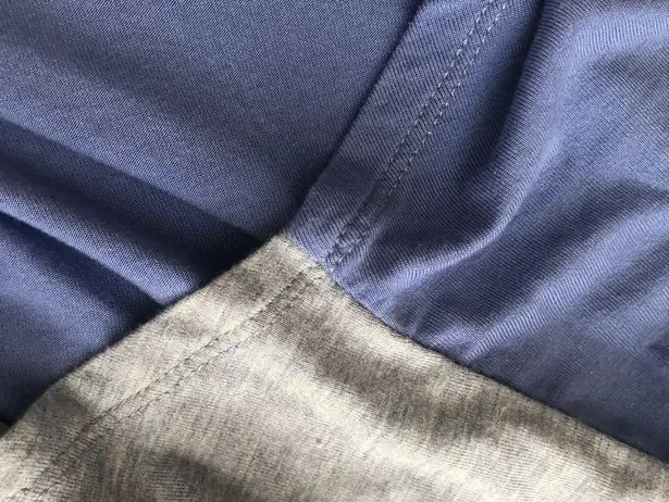 LOGO By Lori Goldstein LOGO Layers Long Two Tone Tank Blue S