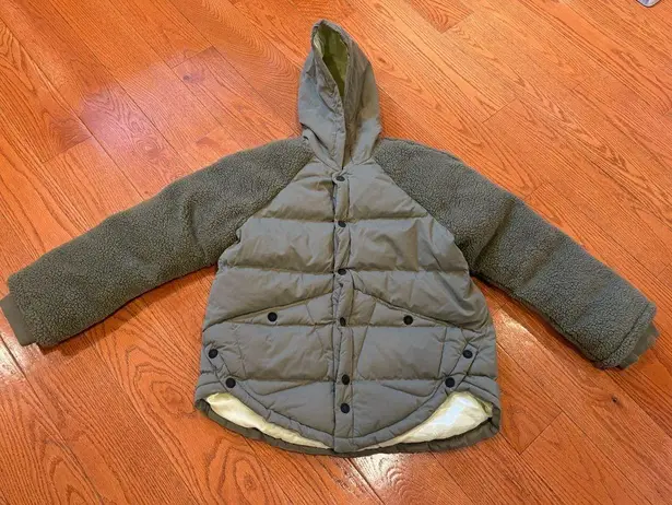 NWT Anthropologie Pilcro Swing Puffer Jacket Moss Green Size XS