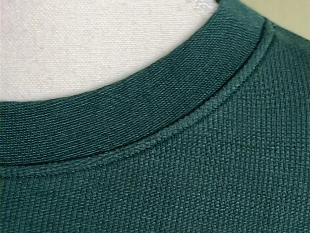 Thread and Supply  micro- modal ribbed Forrest green long sleeve shirt