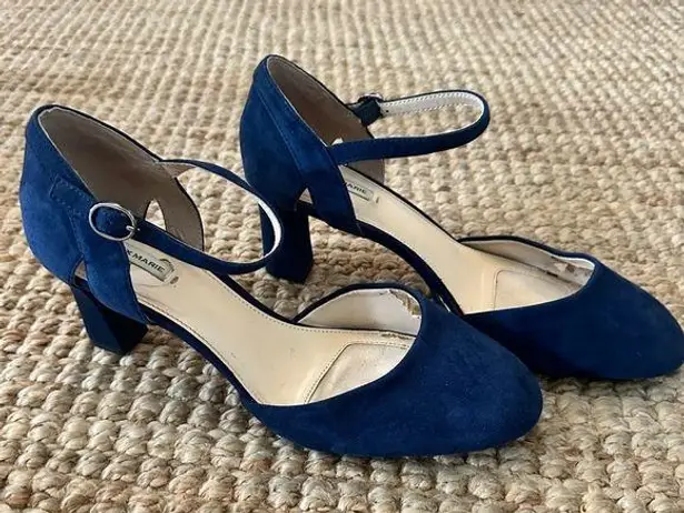 Alex Marie NAVY SUEDE BLOCK HEEL SIZE 10