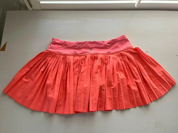 Lululemon Hot Pink/coral Pleated Skirt