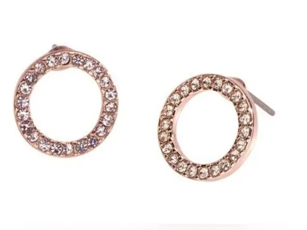 Park Lane Roo Earrings Rose Gold with Crystals New Without Box on PL Card stock