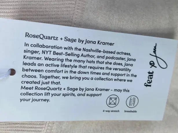 NWT Feat xo Jana Kramer Pale Pink Leggings women sz L Size L