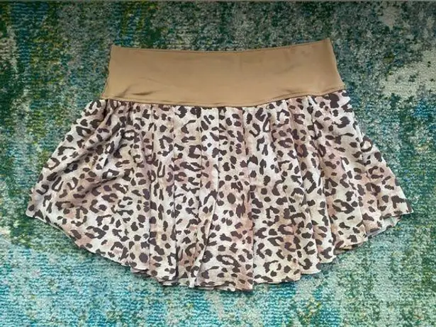 Aerie Offline by  Real Me tan leopard print pleated tennis skort, size XL