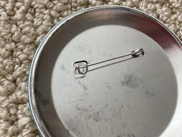 NEW Chickadees Button Pin Filigreed Teal Feminine Girly Cute Large 3” NWOT