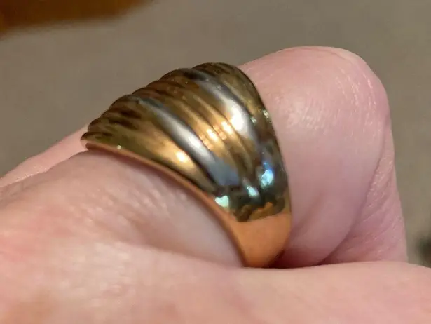 Unique Vintage  SETA (South African) gold-plated sterling silver ring