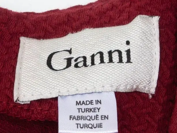 Ganni Anthropologie Noon & Night Textured Fit and Flare Dress Womens Size Medium