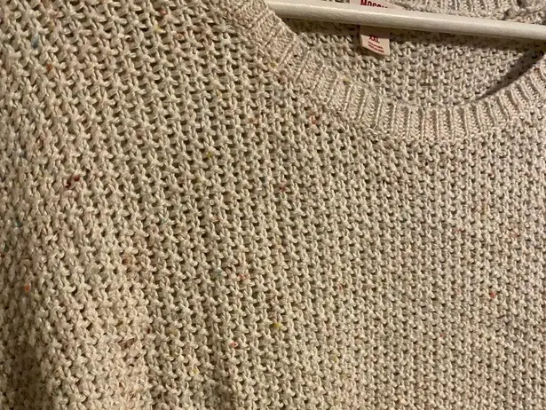 Mossimo Sweater Crew Neck Confetti Cream Colorful Casual Knit Neutral Blue Size XXL