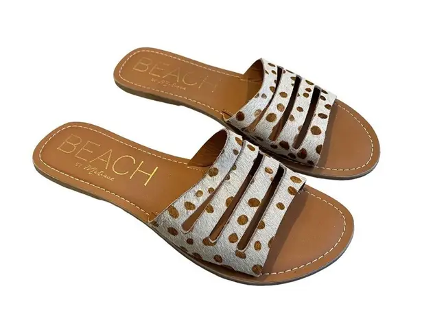 Matisse Beach Boardwalk Calf Hair Slide Sandals Size 10