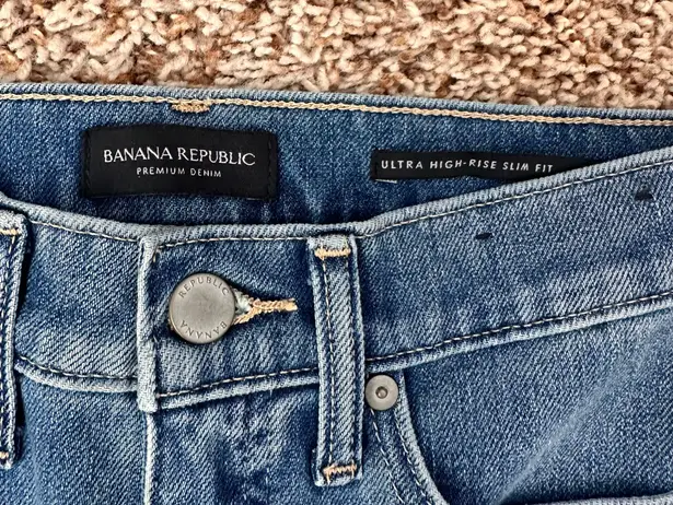 Banana Republic Ultra High Rise Slim Fit Premium Denim Jeans