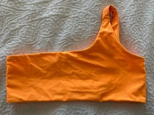 Orange One Shoulder Bikini Top