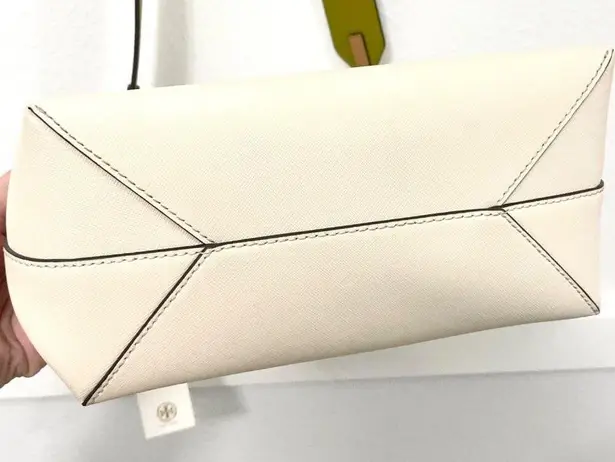 Tory Burch NWT  Emerson Color Block Bucket Bag Ivory Blue Green - Image 5