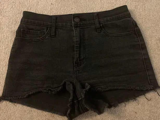 Abercrombie & Fitch High Waisted Black Jean Shorts