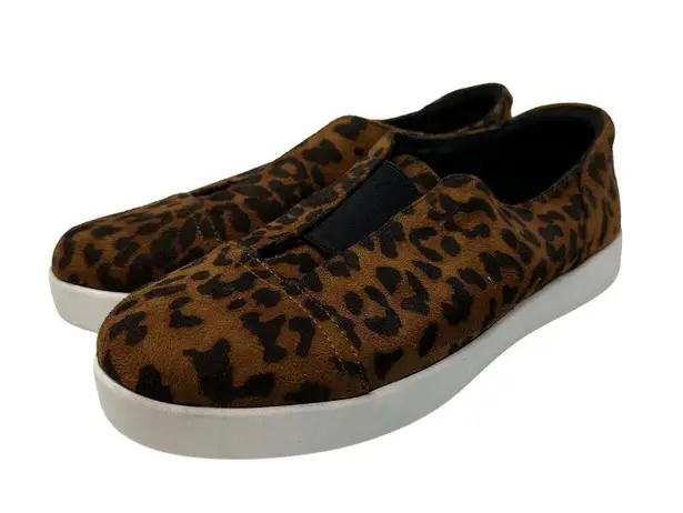 Alegria  Posy Leopard Slip On Sneakers Women's Size 38 US 8-8.5 Faux Suede