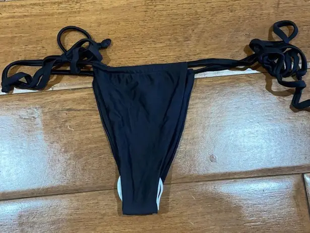 frankie's bikinis Frankie’s x alo black tie bottoms