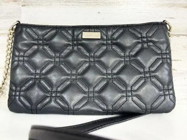 Kate Spade Presley Astor Court Black Quilted Leather Crossbody Bag