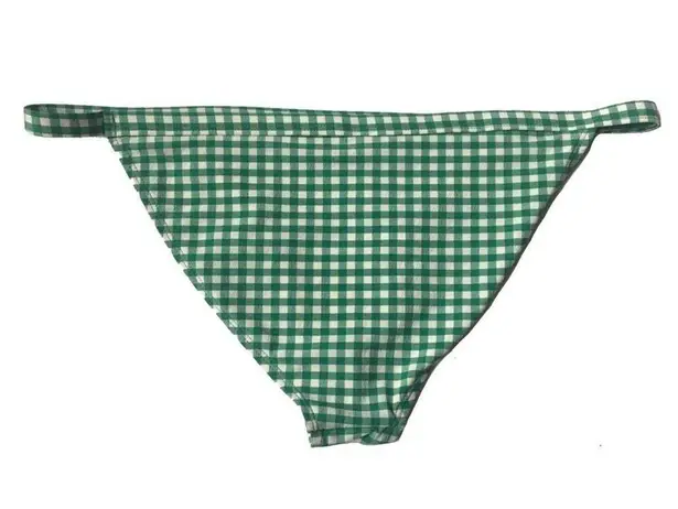 Topshop  Gingham Bikini Bottoms Green White Size 8 NWT Checkered Swim Bottoms