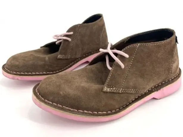 Veldskoen Women's Suede Leather Pink Sole Heritage Handcrafted Boot Tan Size 5