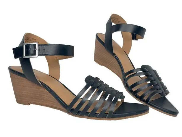 Susina Black Terra Wedge Sandal