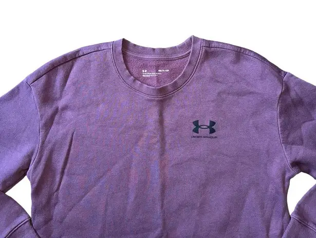 Under Armour Women’s  Rival Fleece Oversized Crewneck Purple Size Small