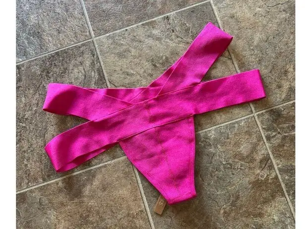SKIMS Swim Knit Strappy Bikini Bottom Magenta Size 3X