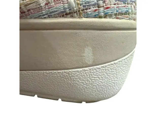 Vionic Jacey Wedge Flats Cream Multicolor Tweed Back Women’s 8.5