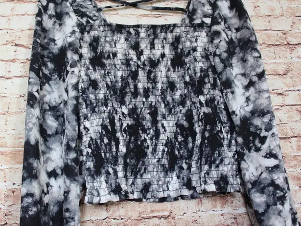 Good Luck Gem GLG | Square Neck Tye Die L/S Blouse