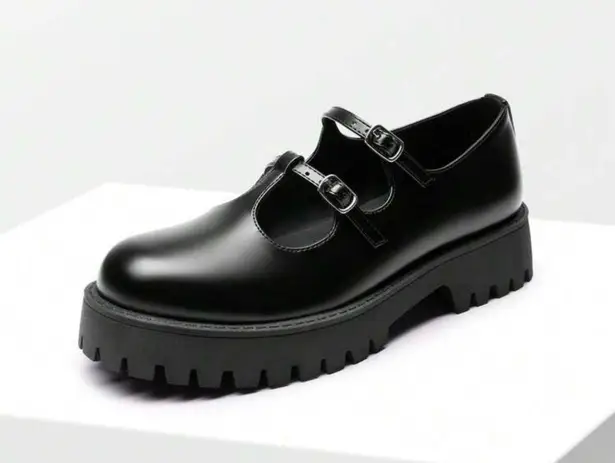 Dream Paris Mary Jane Faux Leather Chunky Platforms