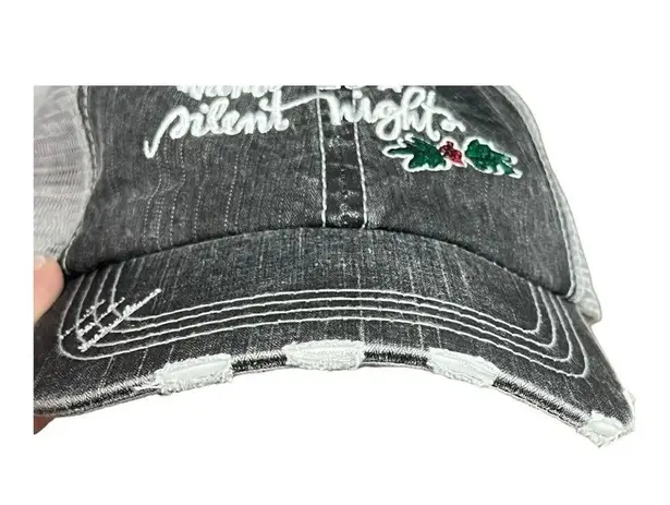 KatyDid Christmas Trucker Hat All Mama Wants Is a Silent Night by Adjustable NWT