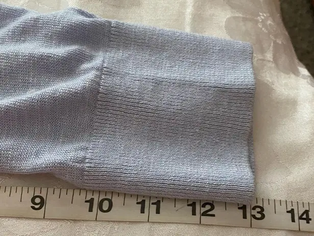 Jones Studio Light Blue Long Elbow Sleeve Cardigan S