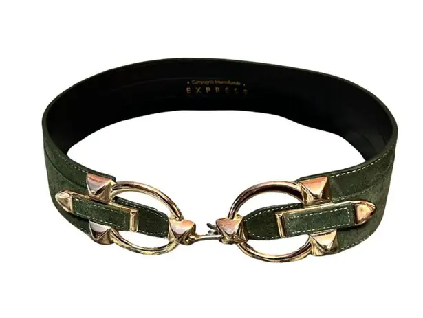 EXPRESS Compagnie Internationale () Black Leather Belt - Size Small - Image 2