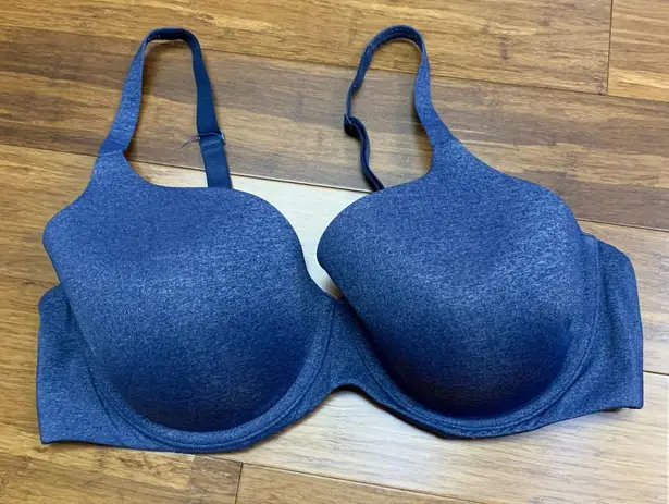Ambrielle Everyday Full Coverage Bra Size 40C Blue Adjustable Back Closure