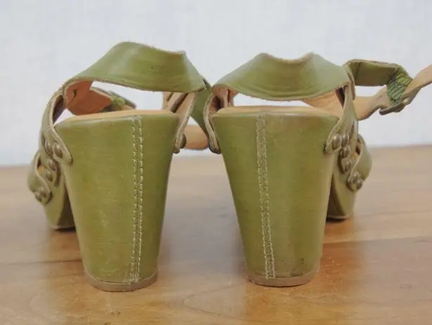 Kork-Ease Deborah Leather Wrapped Leather Sandal Heels Size 8