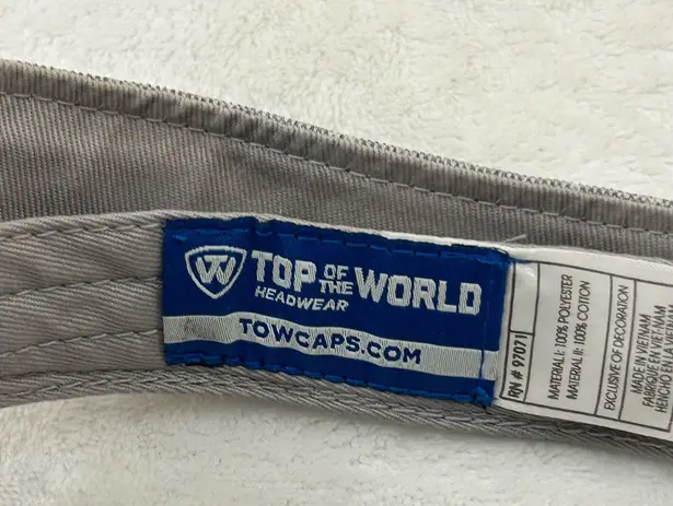 NCAA Coaches vs Cancer ACS x NABC Gray Top Of The World Headwear Visor Hat Cap OSFM