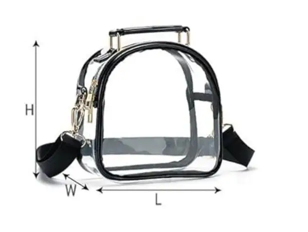 Stadium Coromay Clear Purse Bag  Approved Handle Strap Colorful Zipper New