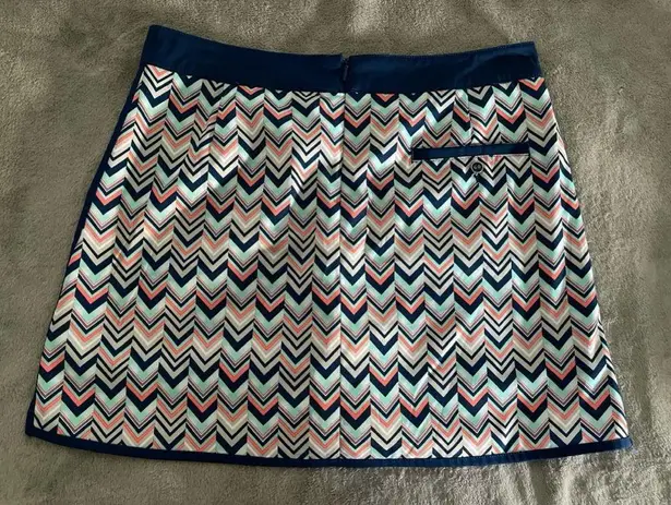 Lady Hagen 🌹 **SIZE 10 BLUE/ ORANGE CHEVRON GOLF TENNIS SKIRT SKORT