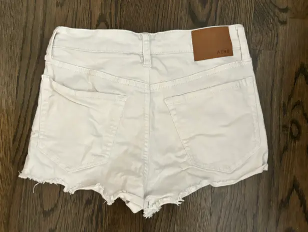 Aeropostale White ripped jean shorts