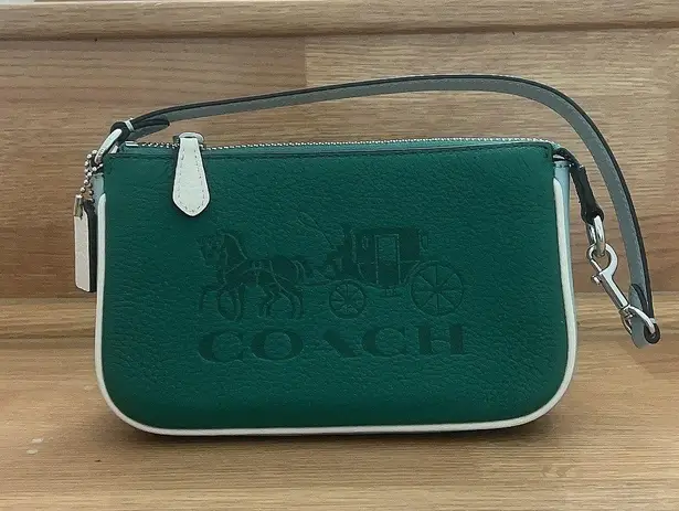 Coach Nolita 19 In Colorblock With Horse And Carriage Silver Green coach-nolita-19-in-colorblock-with-horse-and-carriage-silver-green