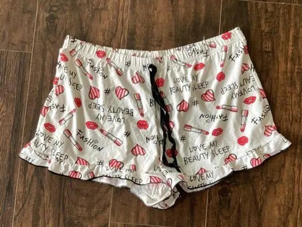 Forever Spoiled Pajama Shorts Red Size 1X