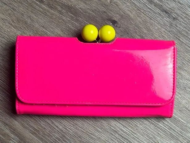 Bright Pink & Yellow Retro Clutch Wallet – Festival