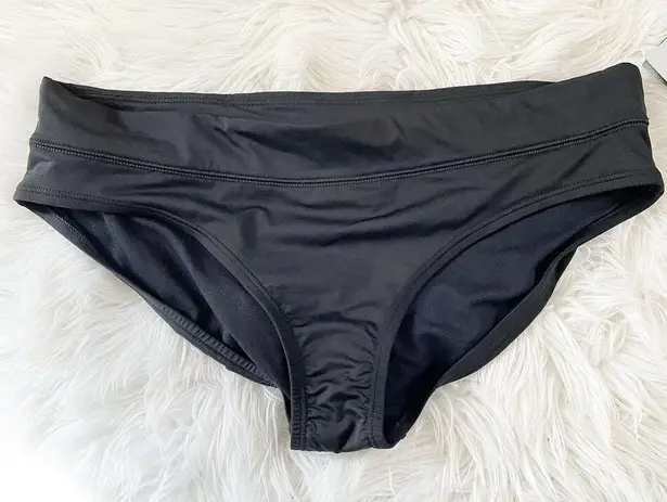 Nike Essential Athletic Coverage Black Swim Bikini Bottoms Sporty womens XL new