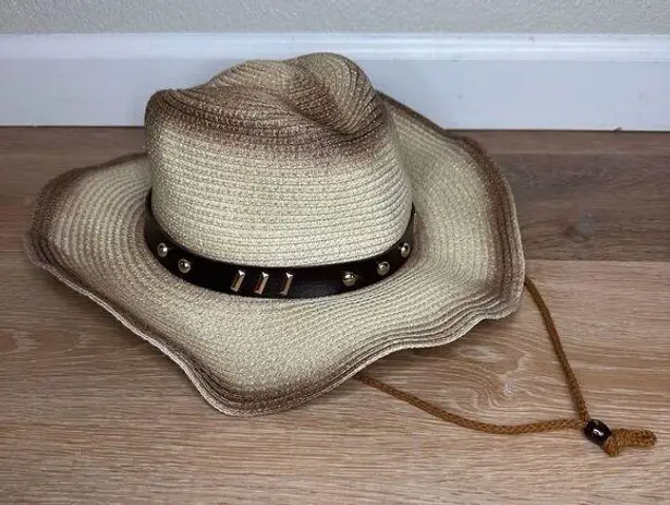 Boho 100% Paper Unisex Cowboy Western Festival Rodeo Sun Hat Tan