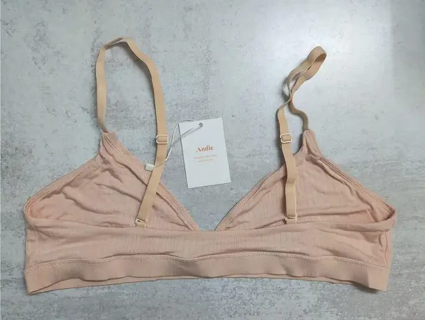 ANDIE Triangle Bralette Blush Loungewear Size L New