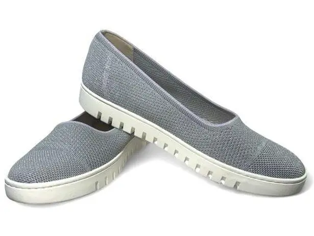 Vionic Uptown Skimmer Knit Flat Gray Slip on Loafer Women sz 12