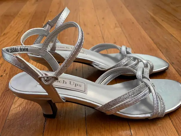 Touch Ups Silver Kitten Heels - Image 2