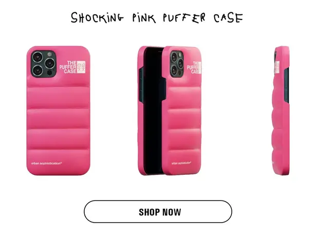 urban sophistication Pink Puffer Case