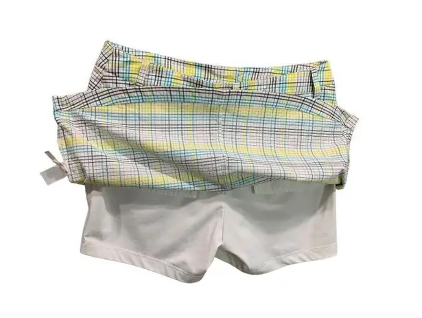 Slazenger Size 8  Womens Golf Plaid Skort Skirt Undershorts Pockets