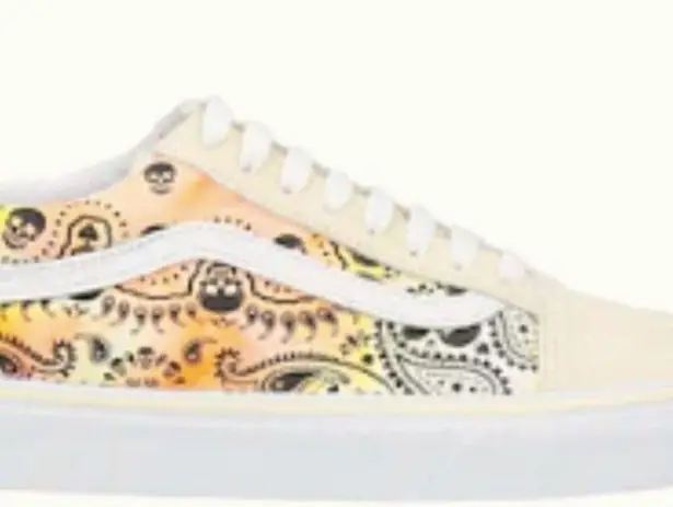 Vans Old Skool Bandana Flame Beige Orange size 8.5