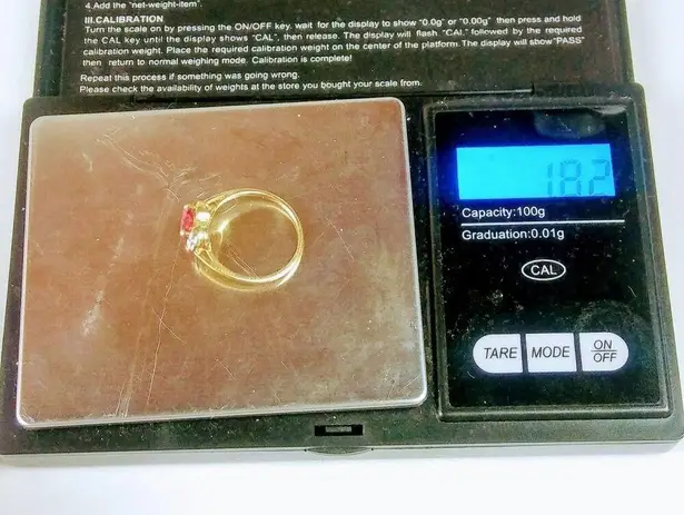 Ruby Womens 10K Yellow Gold Pink  Heart Ring Size 6.5