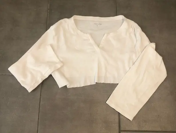 Cropped Long Sleeve White Size XL - Image 1